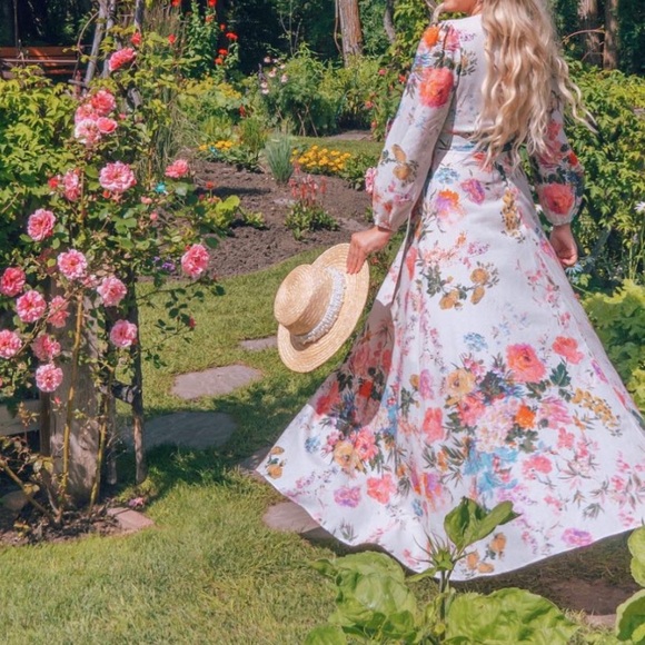 CHICWISH ONLY IN DREAMS FLORAL BUTTON DOWN MAXI DRESS M - Picture 2 of 8